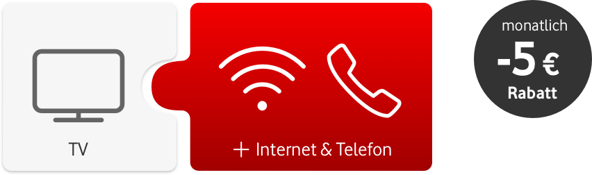 Kombiniere TV mit Internet und Telefon über Kabel